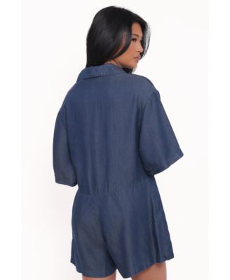 Women's Kiya Denim Romper - Dark Denim