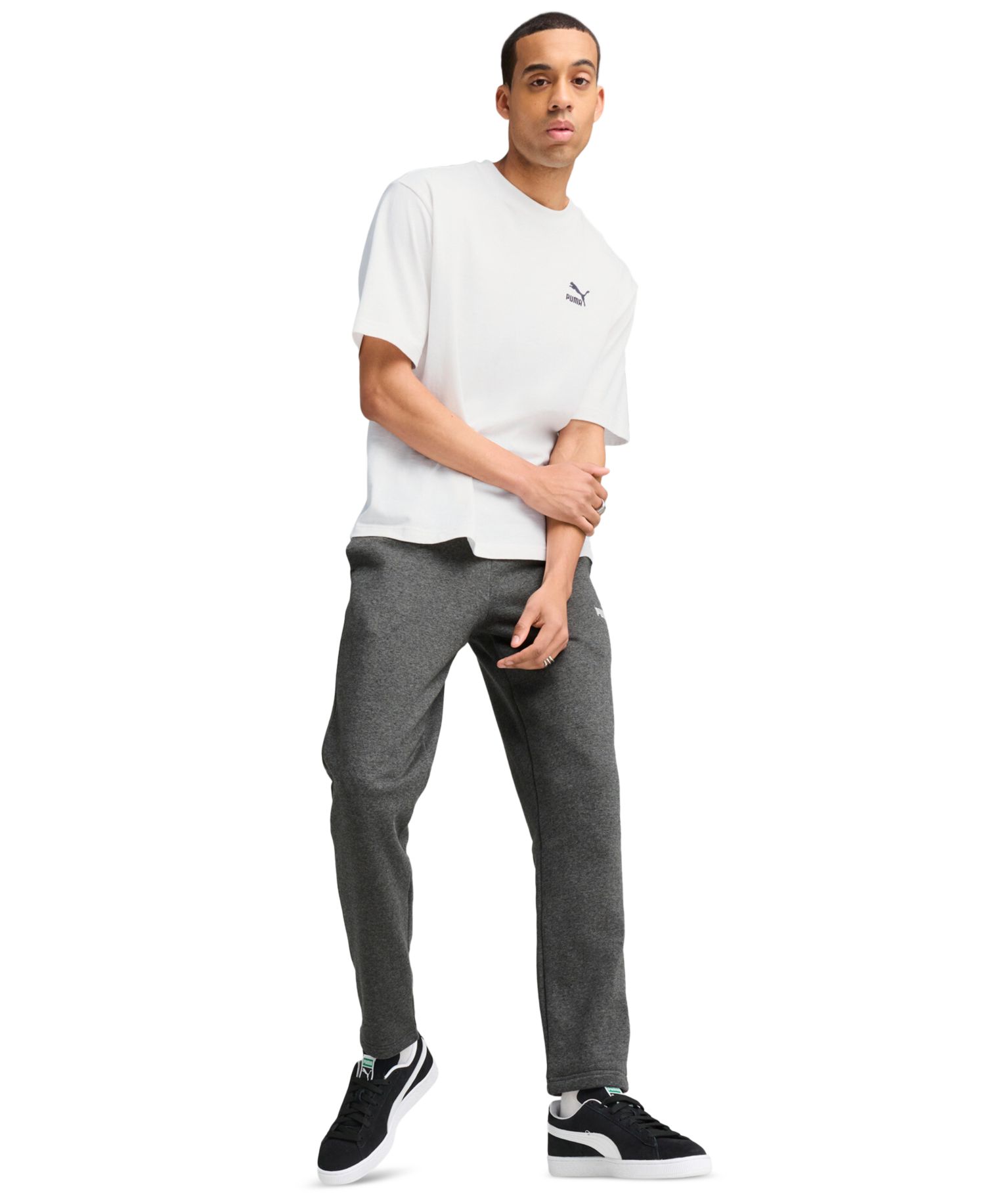 Men's Logo Fleece Open Bottom Regular-Fit Sweatpants