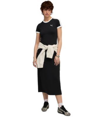 Women's T7 Rib Neck Short-Sleeve Dress