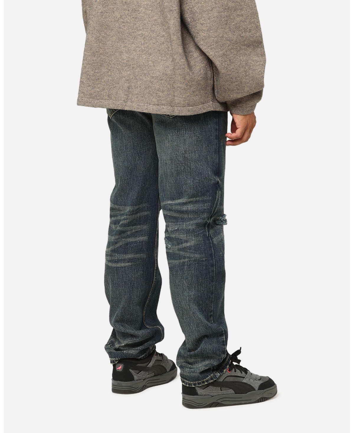 mnml Men's V726 Distressed Baggy Denim Pants