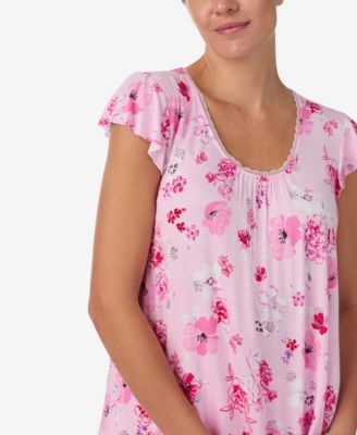 Women's Short-Sleeve Top and Long Pajama Pants, 2-Piece Set