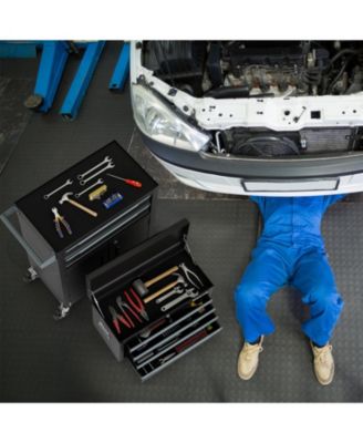 6-Drawer Rolling Tool Storage Chest Cabinet with Universal Wheels and Hooks