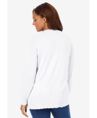 Plus Size Within Perfect Long-Sleeve Cardigan Sweater