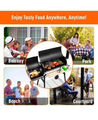 Outdoor BBQ Grill Charcoal Barbecue Pit Patio Backyard Meat Cooker Smoker