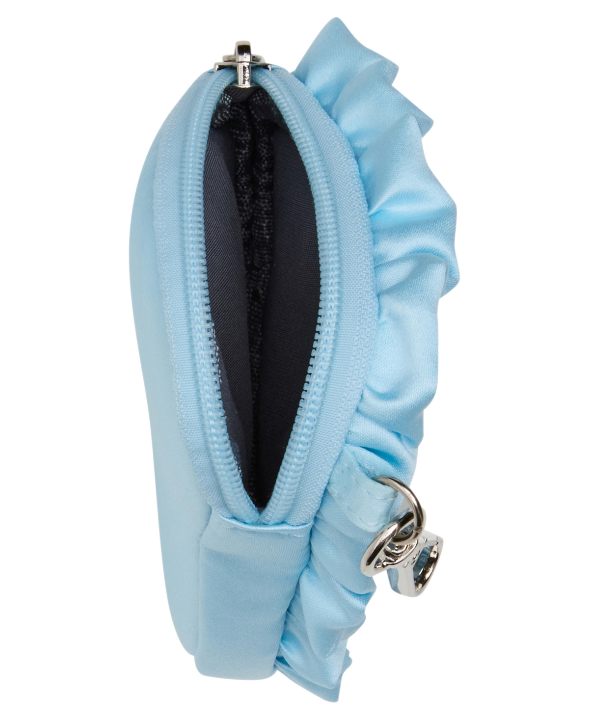 Madden Girl Rosalie Satin Conversation Heart Pouch In Blue