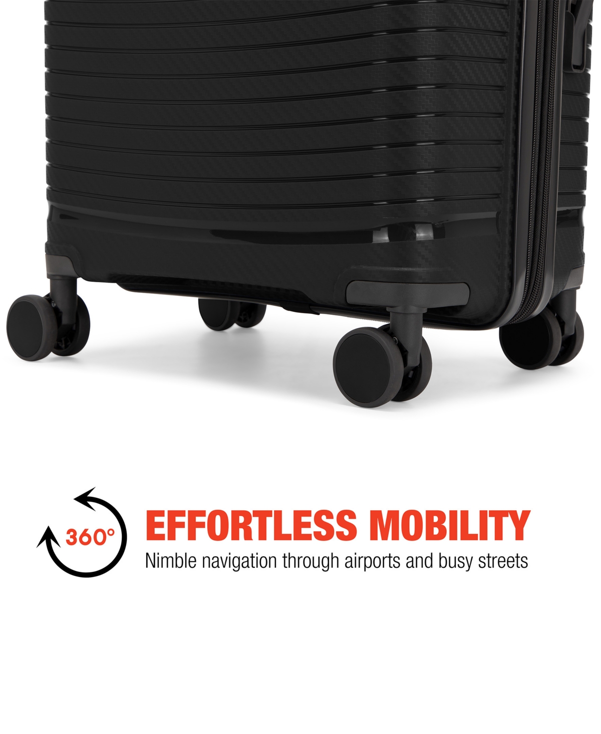 Bobcat Trencher 3 Piece Expandable Spinner Luggage Set With Tsa Lock In Black