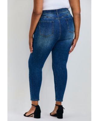 Women's Plus Size La Luna Zip Detail Skinny Jean