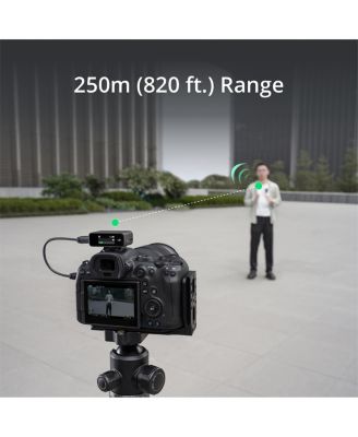 Mic 2.4GHz Compact Digital Wireless Microphone System/Recorder for Camera & Smartphone  with TASL500 Lavalier Microphone