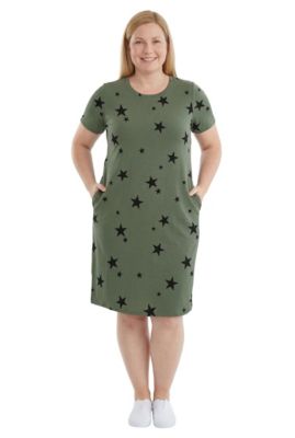 Women's Plus Size Perfect Short-Sleeve Crewneck Tee Dress