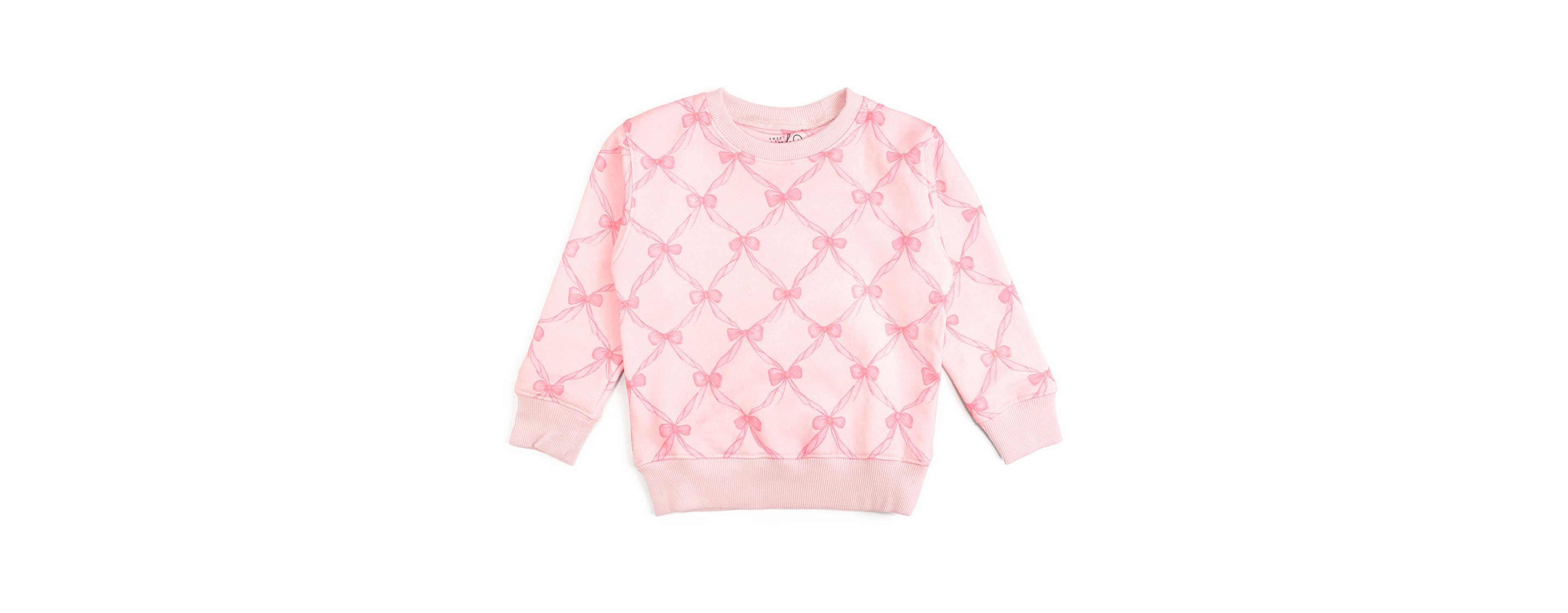 Sweet Wink Baby Girls Bow Trellis Sweatshirt