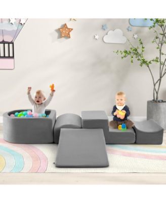 5-Piece Foam Climb and Crawl Playset with Ball Pit for Toddlers