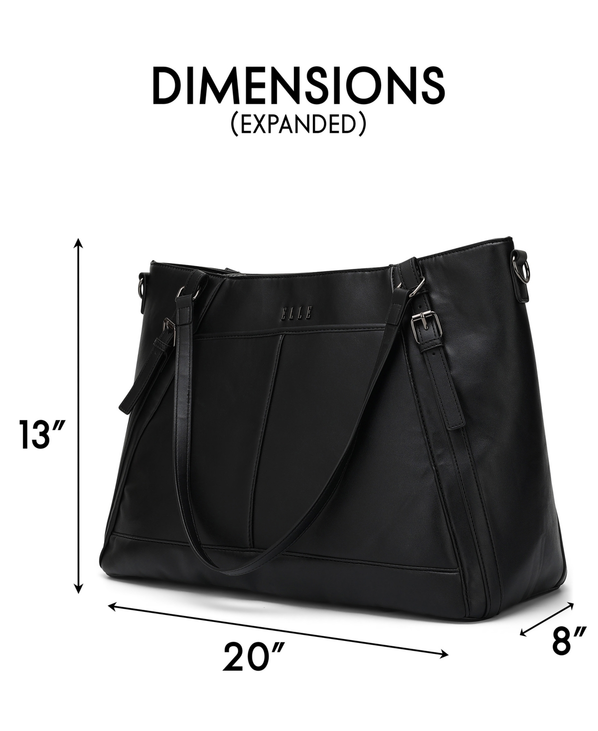Elle Leisure Luxe 13" Weekender Tote Bag In Black