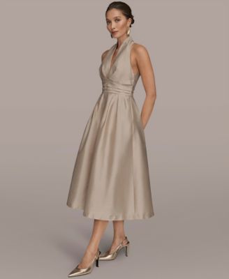 Women's A-Line Halter Midi Dress