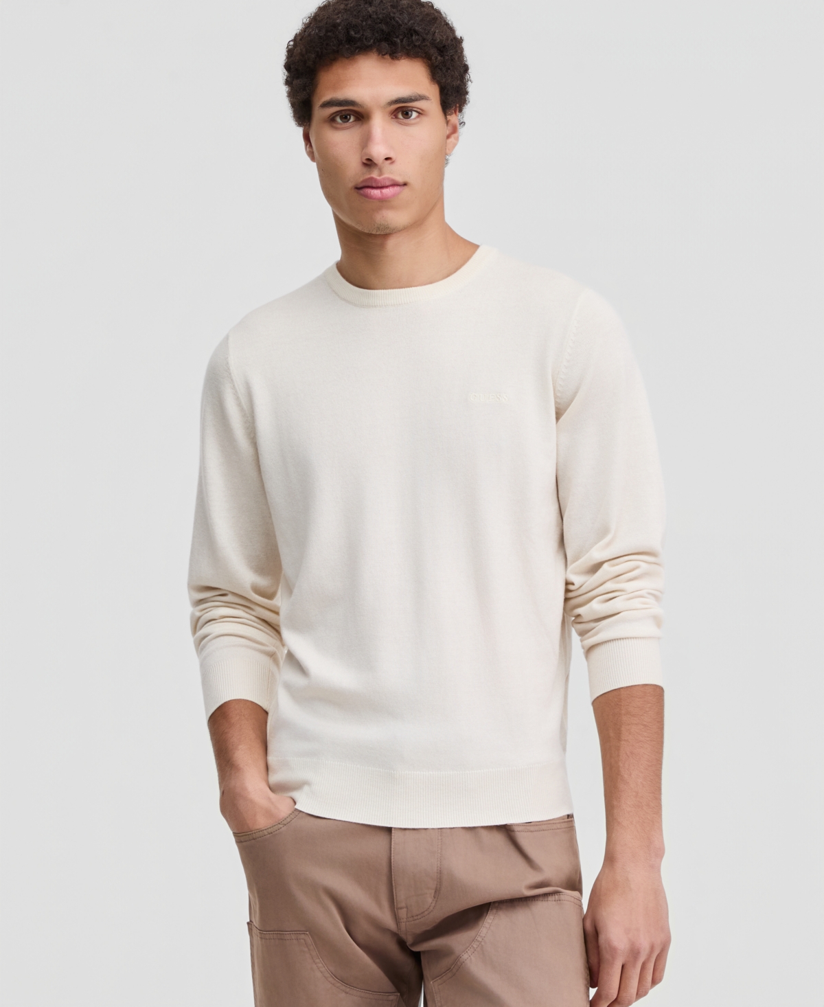 Guess Men's David Long-Sleeve Crewneck Sweater