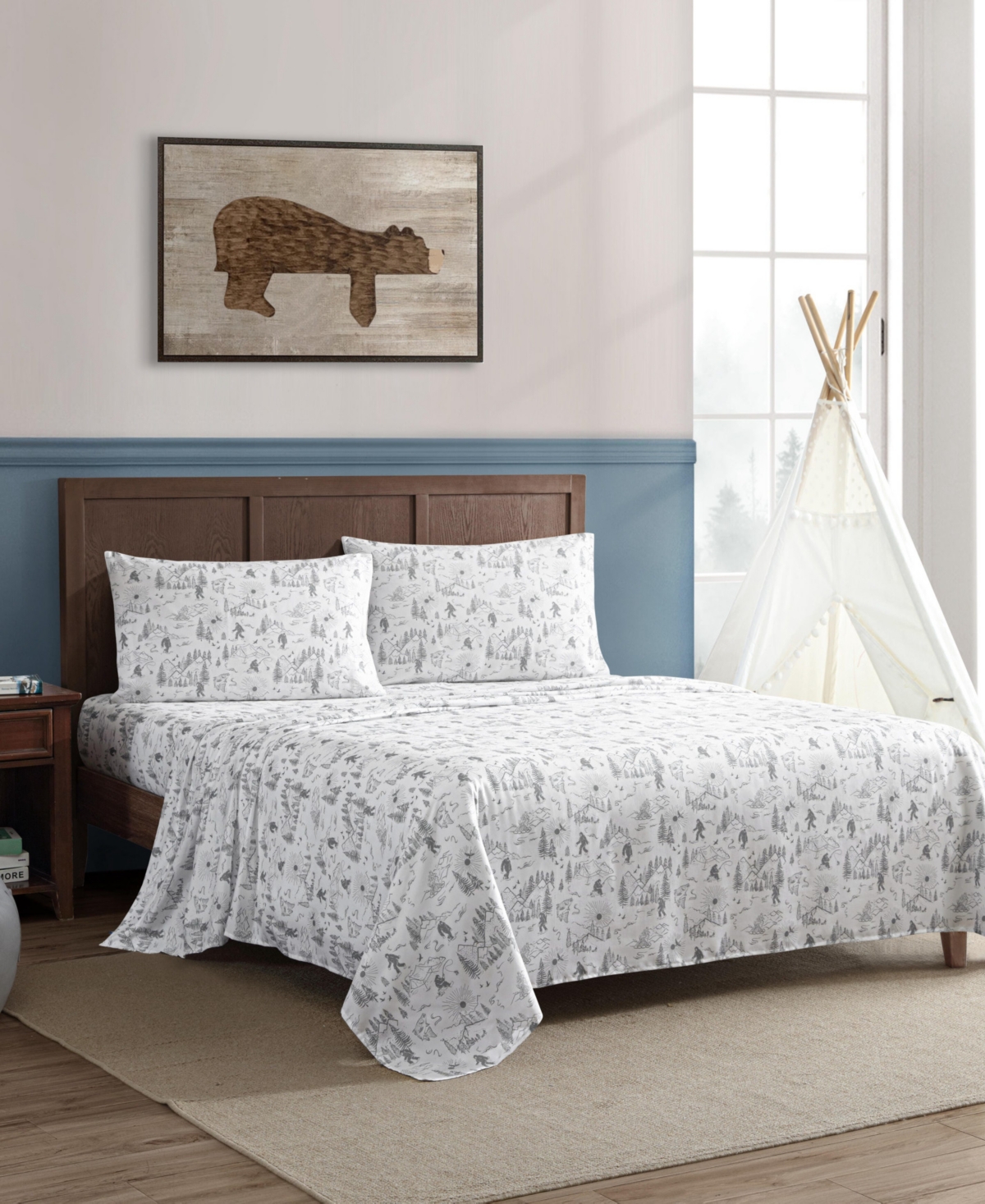 Eddie Bauer Big Foot Hiking Trip Microfiber -Pc. Sheet Set