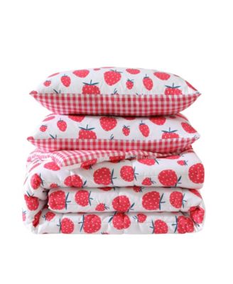 Strawberry Field Microfiber 3-Pc. Comforter Set, Twin