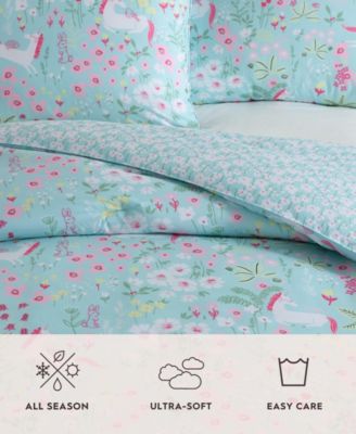 Magical Unicorns Microfiber 3-Pc. Comforter Set, Twin