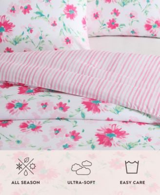 Meadow Daisies Microfiber 3-Pc. Comforter Set, Twin