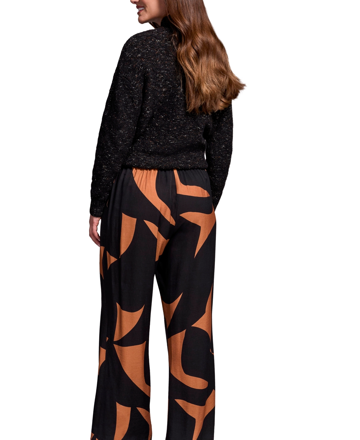 Tribal Women's Mock Neck Drop Shoulder Sweater