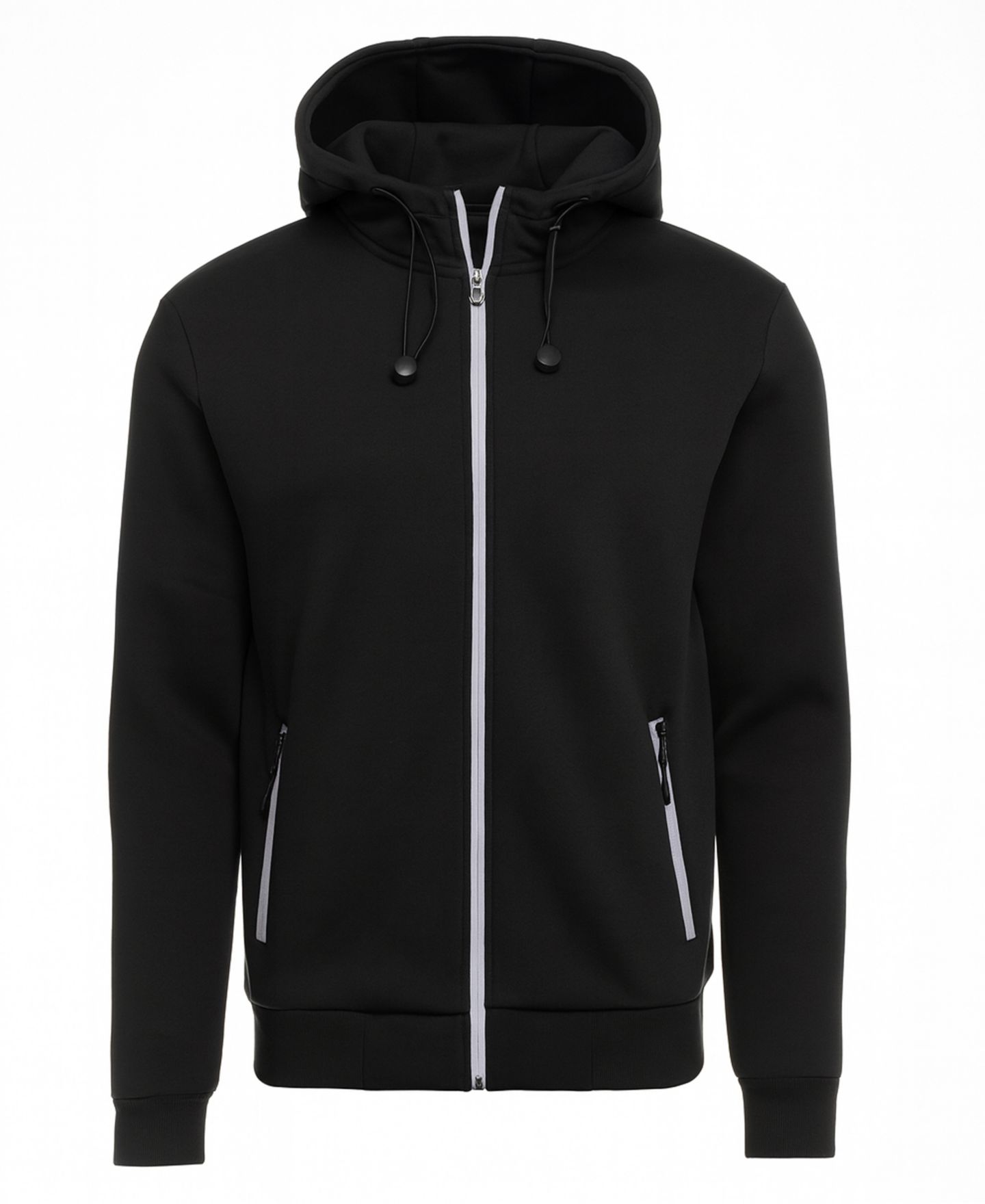 Мужское худи Blu Rock Slim-Fit Classic Tech Full-Zip, цвет: Чёрный — фото 1