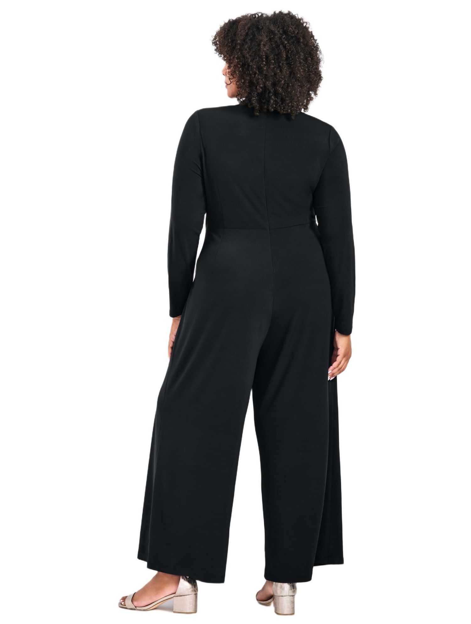 Women's Plus Size Glamour Wrap Front Jumpsuit
