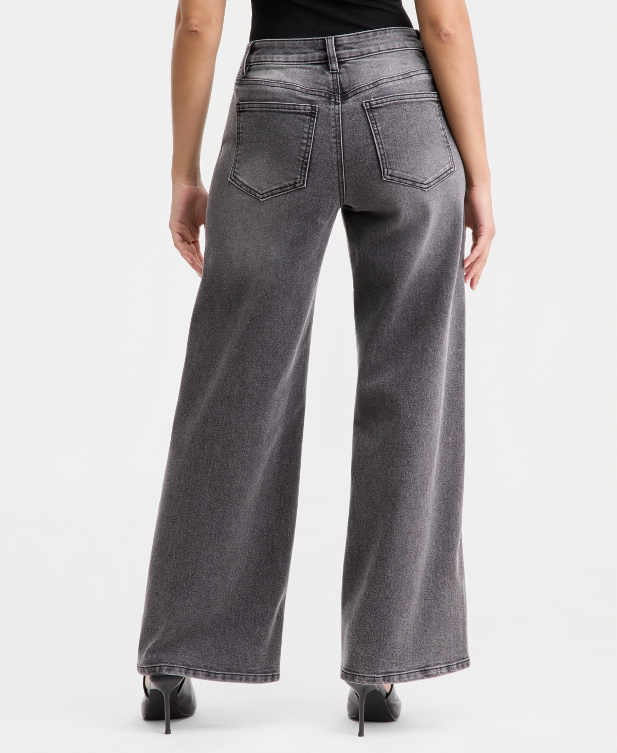Bar Iii Women's Mid-Rise Wide-Leg Jeans, Macy's Exclusive