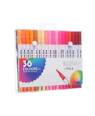 36 Colors Art Markers with Fine and Brush Tip Coloring Markers, for Journaling, Calligraphy, Drawing, Sketching and Doodling