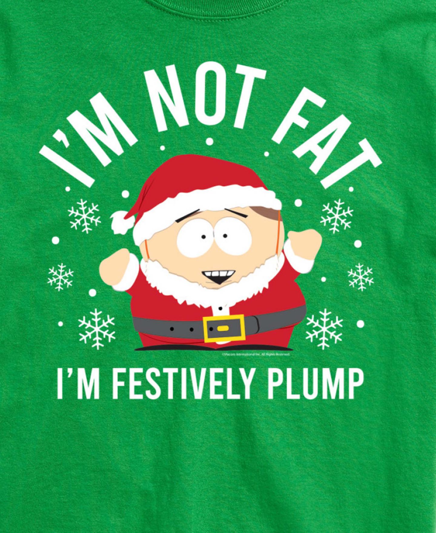 Мужская футболка AIRWAVES South Park Festively Plump Graphic Crewneck, цвет: Зелёный — фото 2