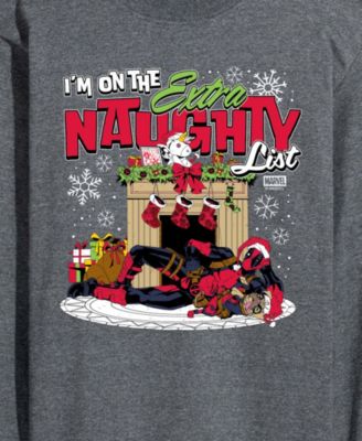 Men's Marvel Deadpool Extra Naughty Long-Sleeve Graphic T-Shirt