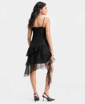 Women's Cowl-neck Ruffled Mini Dress, Macy's Exclusive