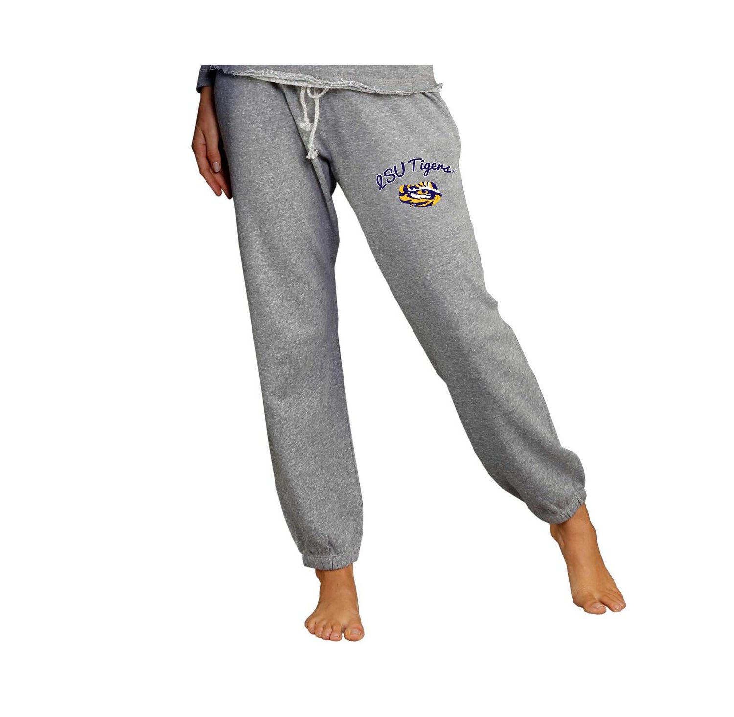 Women's Gray LSU Tigers Mainstream Knit Jogger Pants