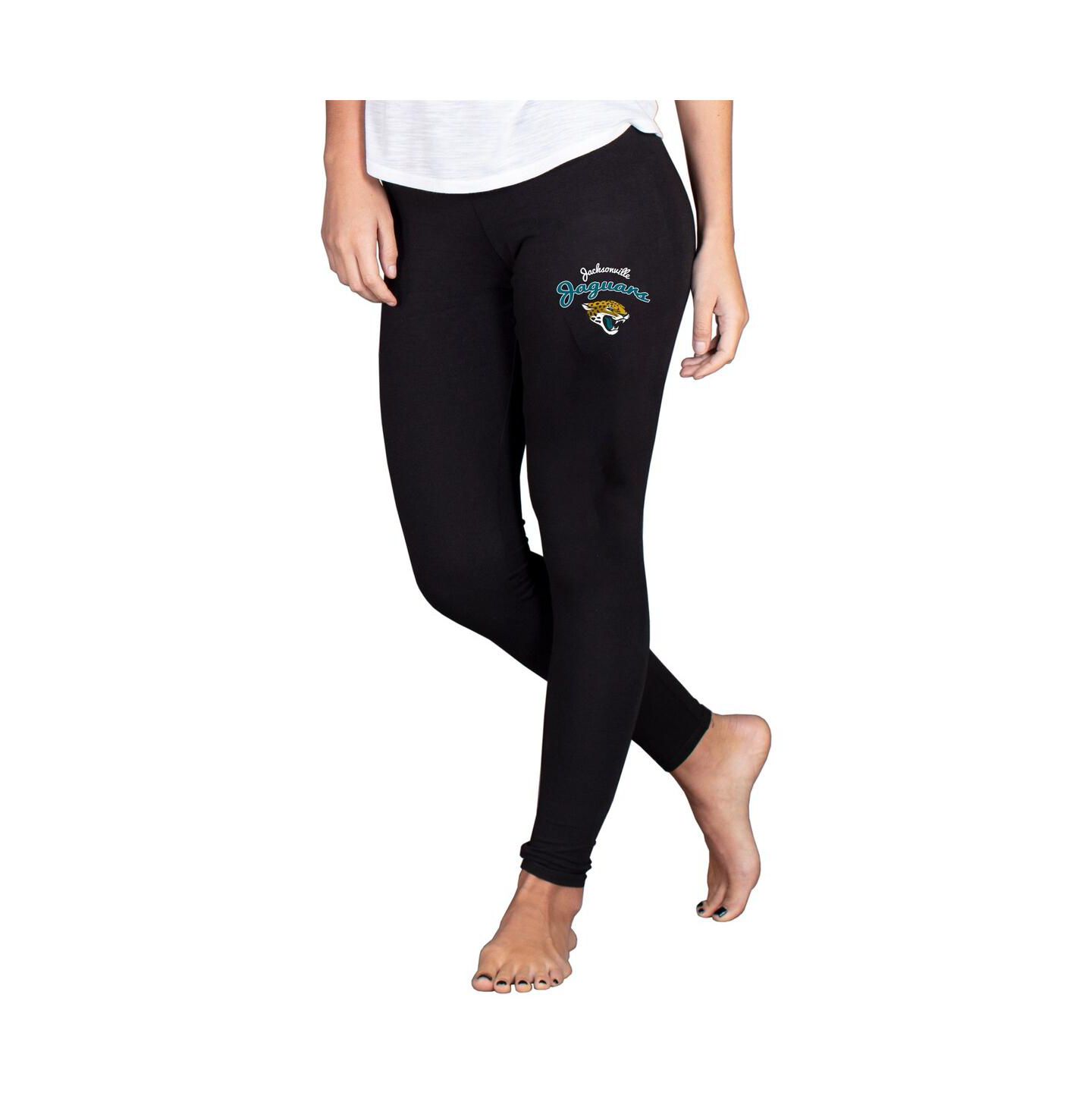 Женские леггинсы Concepts Sport Black Jacksonville Jaguars Lightweight Fraction Lounge — фото 1
