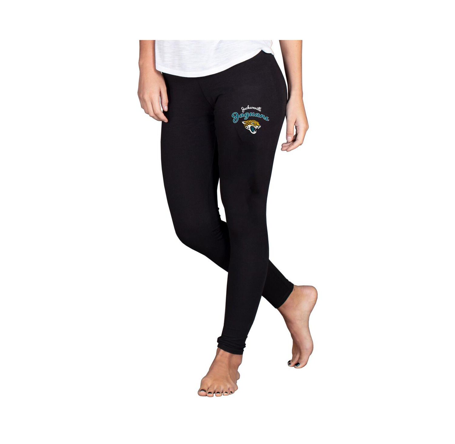 Women's Black Jacksonville Jaguars Lightweight Fraction Lounge Leggings