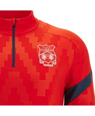 Men's Red Wrexham Training Quarter-Zip Pullover Hoodie