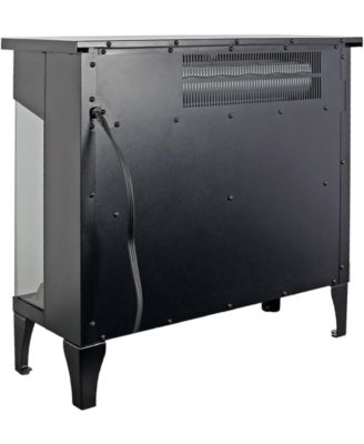24 inch three sided glass electric fireplace with feet