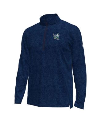 Men's Navy Notre Dame Fighting Irish Hockey Leprechaun Tech Quarter-Zip Hoodie