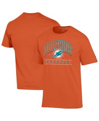 Champion - Men's Orange Miami Dolphins Football T-Shirt