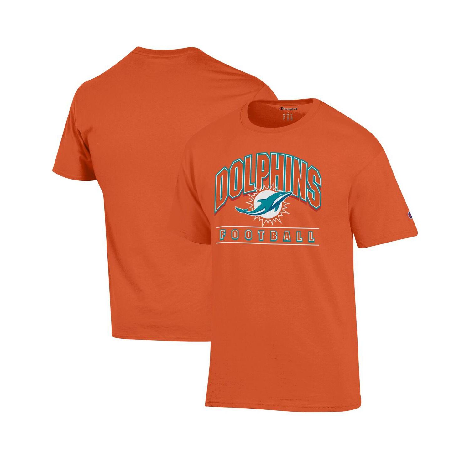 Men's Orange Miami Dolphins Football T-Shirt