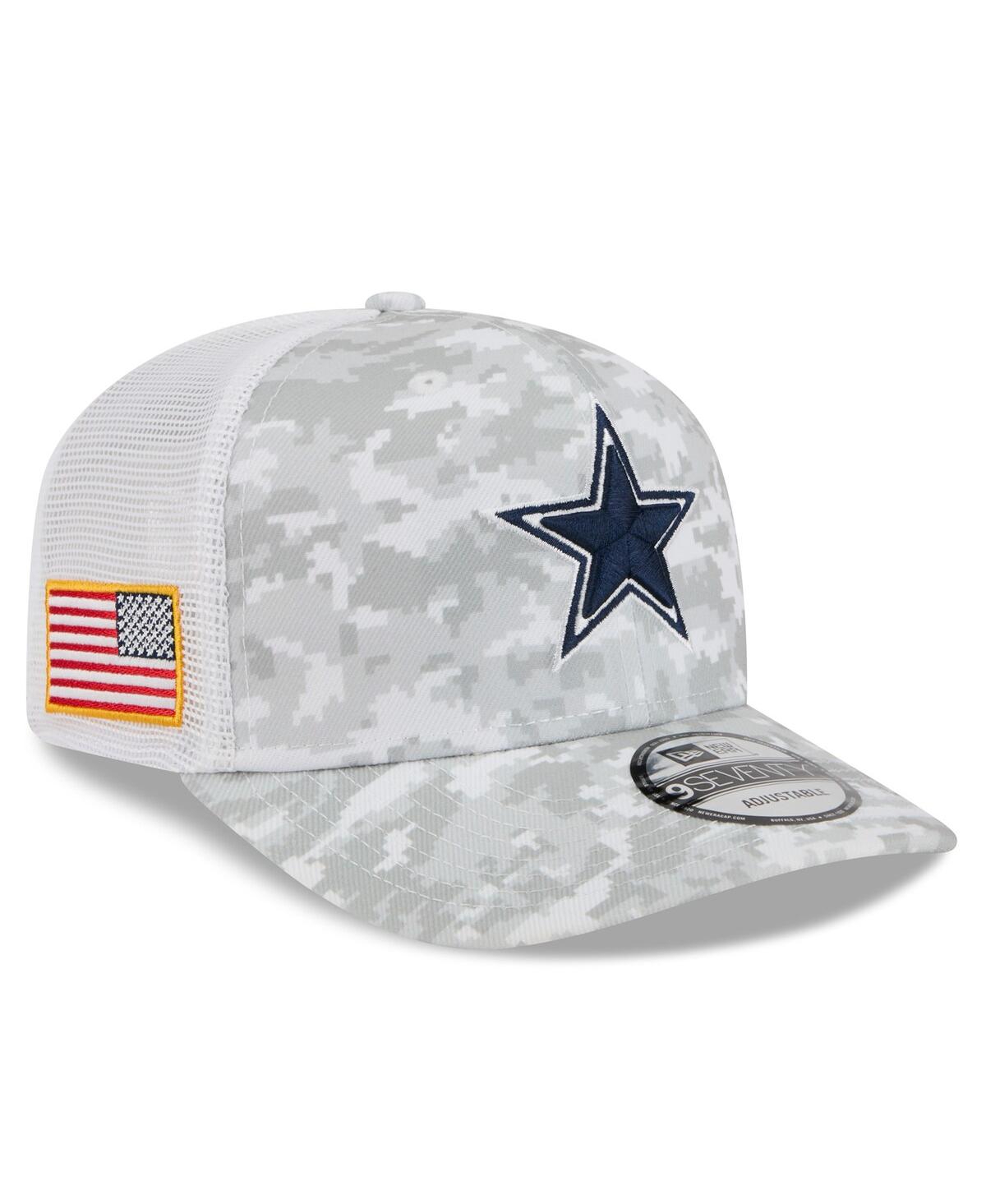 New Era Men's White Dallas Cowboys Salute to Service Fan Pack 9SEVENTY Trucker Adjustable Hat