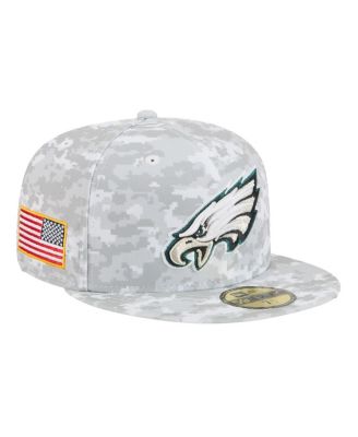 New Era - Men's White Philadelphia Eagles 2025 Salute to Service Fan Pack 59FIFTY Fitted Hat
