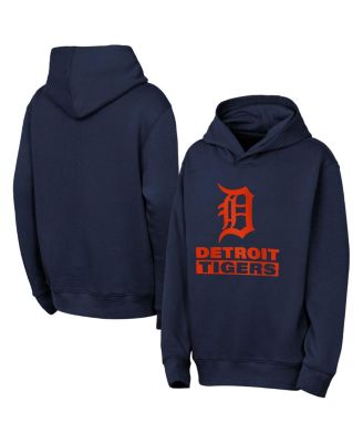 Outerstuff - Big Boys and Girls Navy Detroit Tigers Back to Basics Hoodie