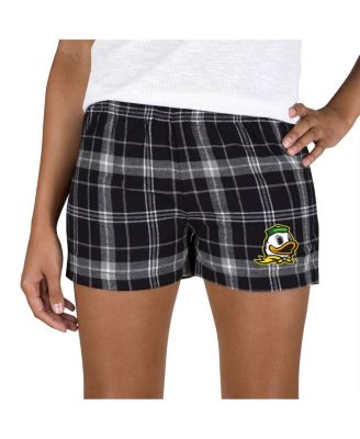 Concepts Sport - Women's Black/Gray Oregon Ducks Ultimate Flannel Shorts