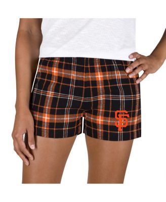 Concepts Sport - Women's Black/Orange San Francisco Giants Ultimate Flannel Shorts