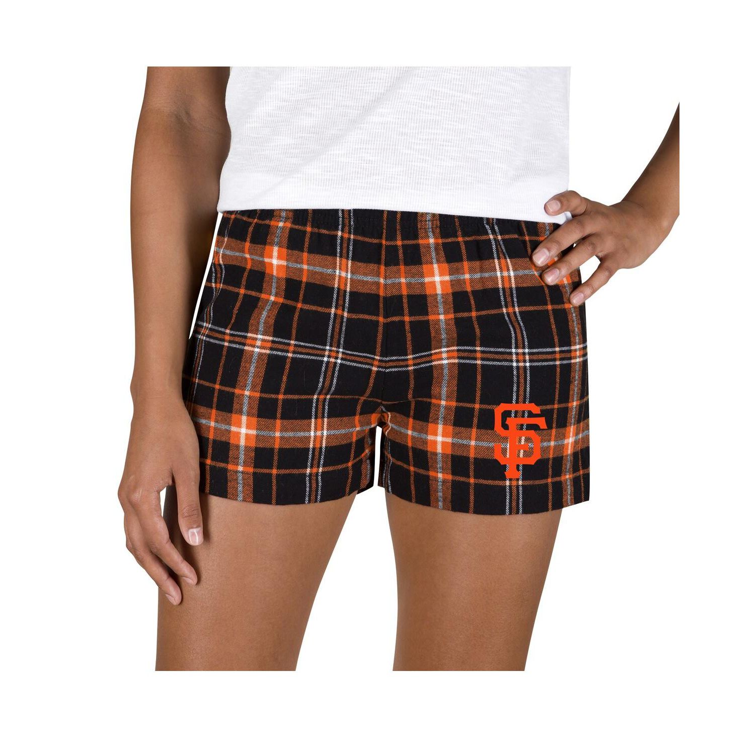 Women's Black/Orange San Francisco Giants Ultimate Flannel Shorts