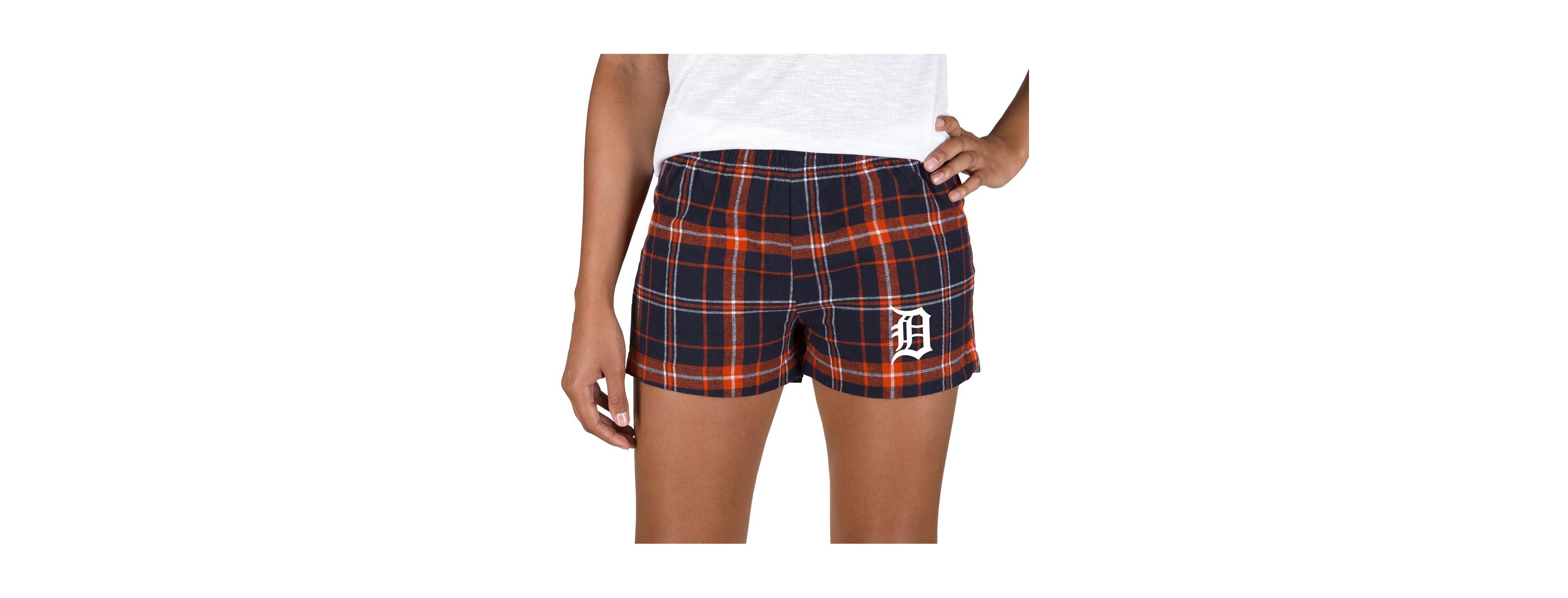 Concepts Sport Women's Navy/Orange Detroit Tigers Ultimate Flannel Shorts