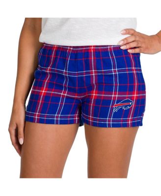 Concepts Sport - Women's Royal/Red Buffalo Bills Ultimate Flannel Shorts