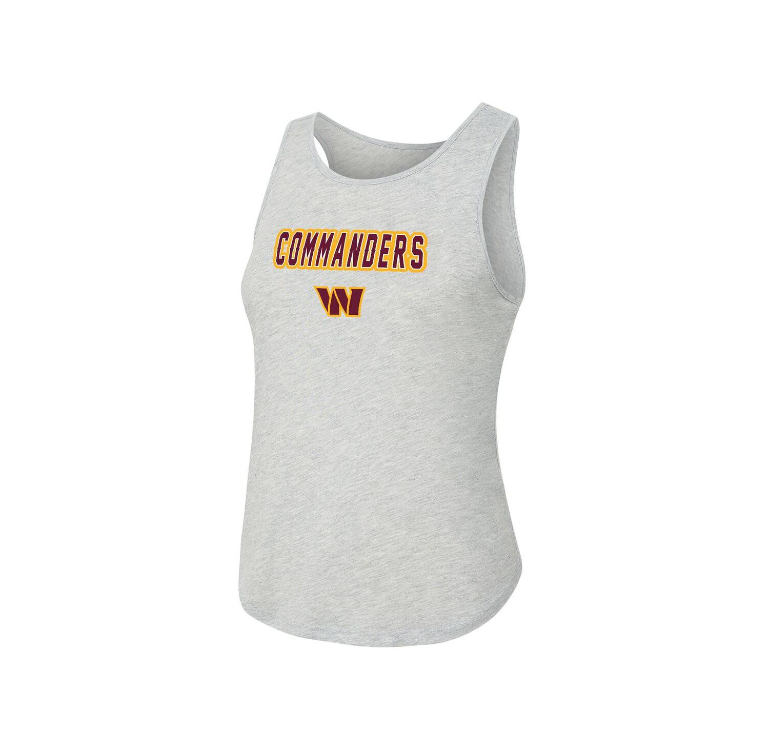 Women's 2-Piece Heather Gray/Burgundy Washington Commanders Regulate Plaid Tank Top and Pants Sleep Set