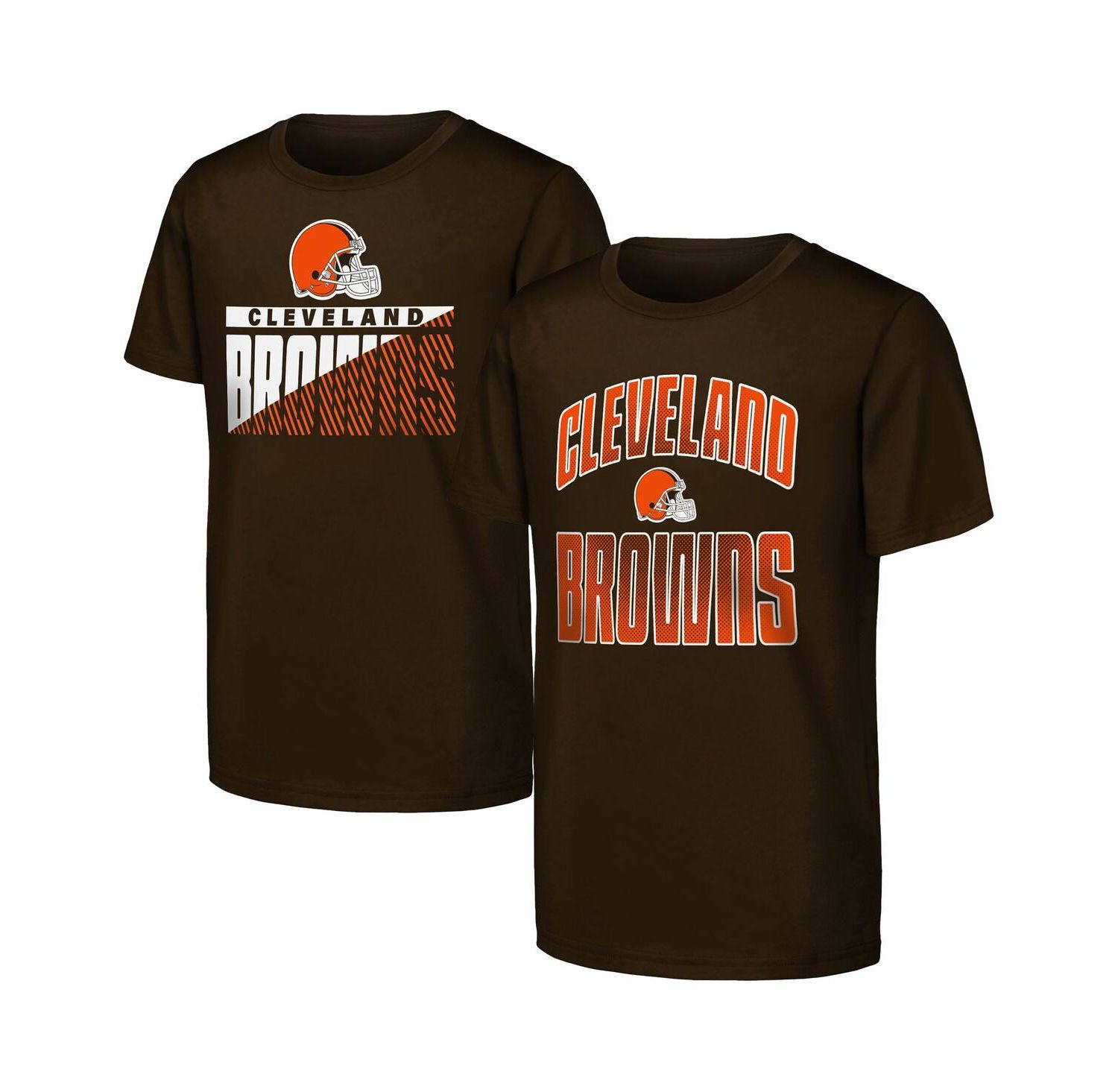 Big Boys and Girls 2-Pack Brown Cleveland Browns Never Quit T-Shirt Set