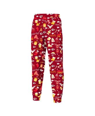 Big Boys and Girls Red Kansas City Chiefs Chestnut Holiday Sleep Set
