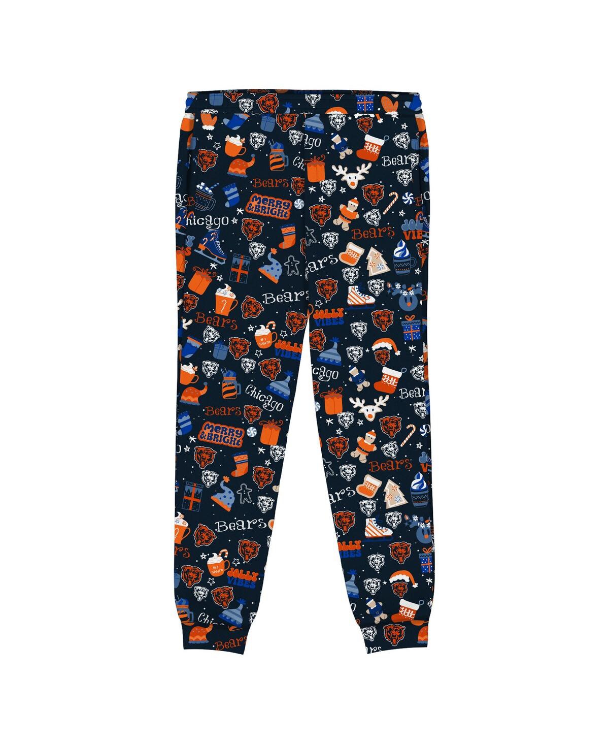 Outerstuff Preschool Navy Chicago Bears Chestnut Holiday Sleep Set In Blue